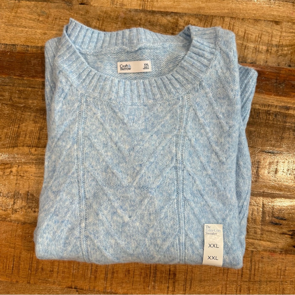 Croft & Barrow‎ Light Blue Crew Neck Sweater
